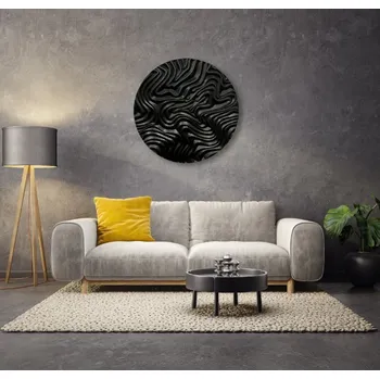 Obraz Kamohome Dřevěný obraz na stěnu v abstraktním stylu MELODIE Barva: Červená