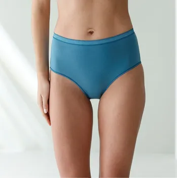 Kalhotky Blancheporte Sada 3 kalhotek maxi z pružné bavlny oranžová+modrá+tyrkysová 50/52