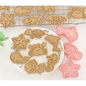 Vykrajovátko 3D vykrajovátka na sušenky - MOŘSKÁ ZVÍŘÁTKA - 8 ks (Značka: TAKARA TOMY)