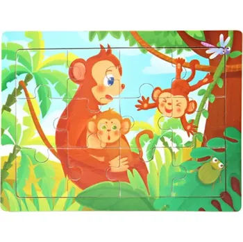 Puzzle Dřevěné puzzle pro nejmenší (M) - OPIČKA (Značka: SKXNIER)