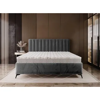 Postel Elvisia Luxusní manželská postel s matrací MY LADY II | šedá 160 x 200 cm