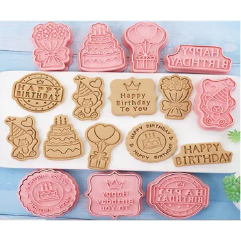 Vykrajovátko 3D vykrajovátka na sušenky - NAROZENINY - 8 ks (Značka: TAKARA TOMY)