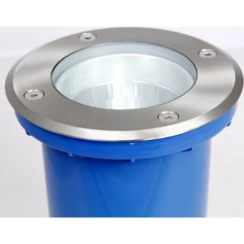 Venkovní osvětlení Heitronic Kulaté zapuštěné podlahové reflektory Berlin nerezová ocel, čirá 1 x 40 W - Doprava zdarma