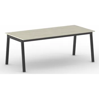 Psací stůl B2B Partner Jednací kancelářský stůl PRIMO BASIC, 200x90 cm, černá podnož, dub přírodní