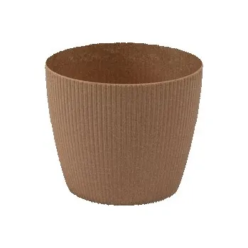 Květináč Plastový květináč Magnolia Jumper ECO 190 mm, přírodní dřevo