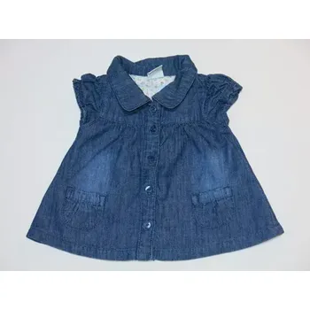 Kojenecké šaty Džínové šatičky s krátkým rukávem (Značka: H&M)