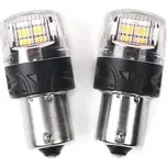 Autožárovka LED BA15S 12V CARCLEVER 16LED 2835SMD oranžová