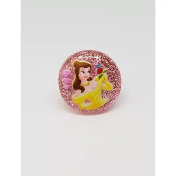 Prsten Prstýnek - DISNEY PRINCEZNY - BELLA - světle růžový 2 (Značka: ZHEJIANG)