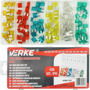 Autopojistky Sada automobilových pojistek MINI 5A-30A 120 ks, Verke V06737