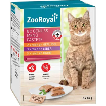 Krmivo pro kočku ZooRoyal Multipack Genuss masová paštika, 8 × 85 g