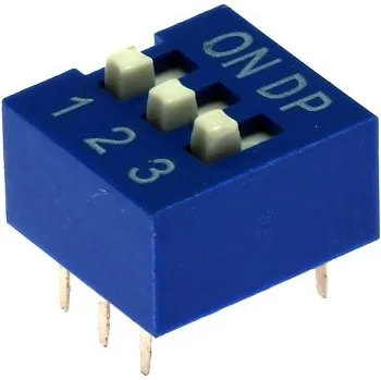 Kaifeng DIP přepínač 3pólový RM2.54 modrý