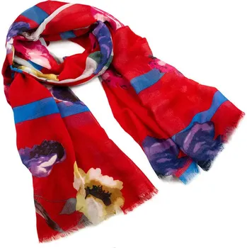 Šála Šála klasická - červenomodrá s potiskem