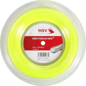 Struna na výplet tenisové rakety Tenisový výplet MSV Focus Hex 200m, neon yellow - 1.18 mm MSV - doprava zdarma