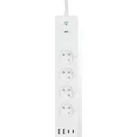 Prodlužovací kabel NEDIS WIFIP313EWT SmartLife /2m/Wi-Fi/16A/3680W/4xzásuvka/