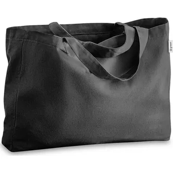 Taška z bavlny a recyklované bavlny (280 g/m²) , černá