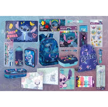 Školní batoh Lilo and Stitch Zvýhodněná školní sada batoh CP Cross 16" set 20 ks třípatrový vybavený penál F026780/020/03