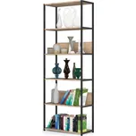 Regál 70 cm, černá/dub sonoma