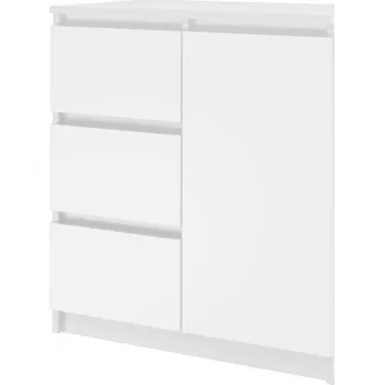 Šatní skříň Komoda 1D3S - bílá