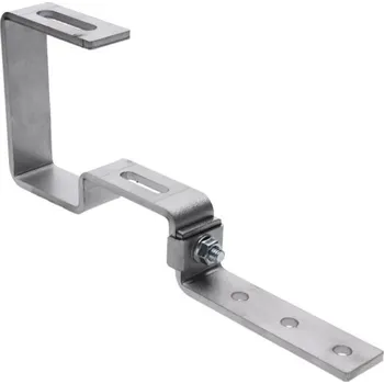 Nerezový střešní hák pro kovové krytiny z lisovaného a drceného kamene typu Gerard/bobrovka