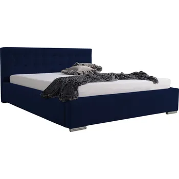 Postel Postel PIPER 01 STANDARD 160x200 cm - stříbrné nohy Tmavě modrá