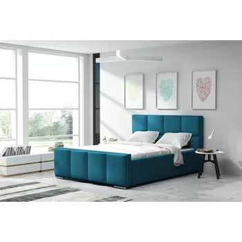 Postel Postel OLIVIA 13 STANDARD 180x200 cm - stříbrné nohy Modrá