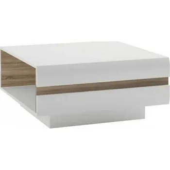 Konferenční stolek Konferenční stolek Lynatet typ 71 bílá extra vysoký lesk HG / dub sonoma tmavý