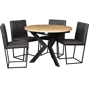 Jídelní stůl Jídelní stůl MONI - dub artisan/černá