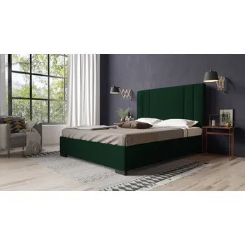 Postel Postel BRAYDEN 09 STANDARD 160x200 cm - černé nohy Tmavě zelená