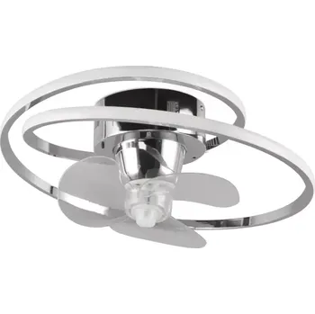Stropní ventilátor Trio Leuchten R67252106 UMEA - Stropní LED elegantní ventilátor s dálkovým ovladačem, LED 38W, 2700-6500K, Ø 50cm (LED stropní ventilátor stmívatelný ovladačem)