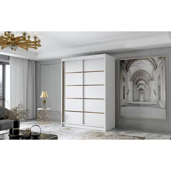 Šatní skříň ankon Lungo IV 120 cm bílá