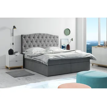 Postel Postel 59 LIMA 120x200 cm s úložným prostorem Světle šedá