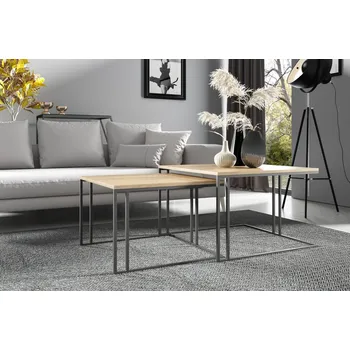 Konferenční stolek T-TABLE AMI 66x30 cm Dub sonoma/Šedá