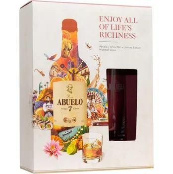 Rum Ron Abuelo 7y 0,7l 40% + 1x sklo