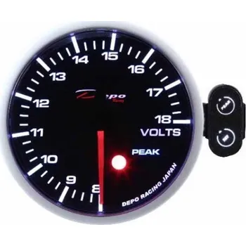 Budík Přídavný budík Depo Racing Peak 7-color - voltmetr
