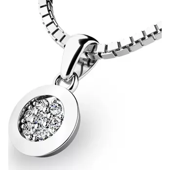 Přívěsek Dámský přívěsek bílé zlato 585/1000 přírodní diamant 0.140 ct G/SI 10904-B-DIA délka řetízku 40 cm