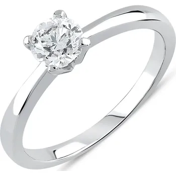 Prsten Lillian Vassago Zásnubní prsten z bílého zlata s diamantem LLV59-DR014W Velikost prstenu: 54