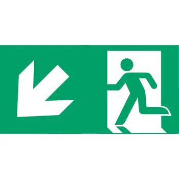 Lampička B-Safety Štítek pro únik.cestu typu D pro E-LUX standard bílá, zelená