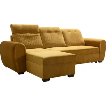Sedací souprava Rohová sedací souprava ARKANA II, žlutá (AN 5959/5958/wenge)