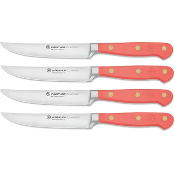 Kuchyňský nůž Wusthof Sada 4 nožů na steaky Classic Colour 12 cm Coral Peach