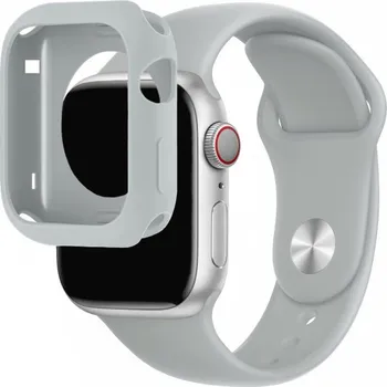 Pouzdro na mobilní telefon Silikonový řemínek se silikonovým pouzdrem pro Apple Watch 41mm / 40mm - šedý