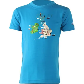 NORD dětské merino triko - Modrá 5151 / 120 / Modrá