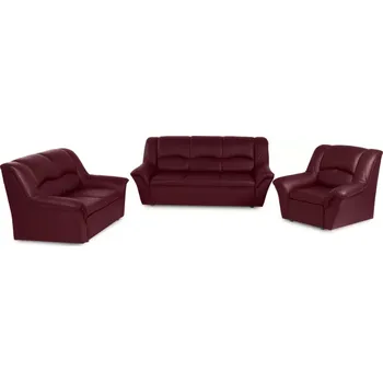 Sedací souprava Kožená sedací souprava DUBAJ LUX 3+2+1, vínová (K-56)