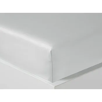 Prostěradlo Luxusní saténové prostěradlo 90x200 ORNELLA Floral dance šedozelené