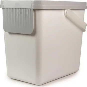 Odpadkový koš SNIPS Koš na tříděný odpad 25 l bílý + sv.šedé víko