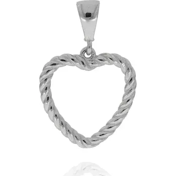 Náhrdelník Přívěsek srdíčko z bílého zlata