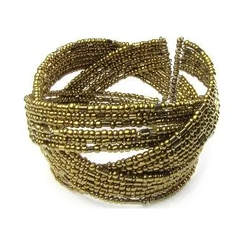 Náramek Prosperk Náramek široký z korálků Barva: Bílá 19479/BIL