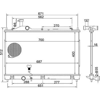 Chladič motoru Chladič, chlazení motoru HART 644 081