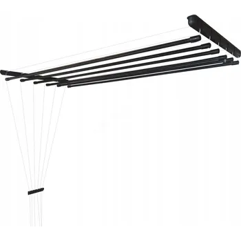Sušák na prádlo Stropní sušák na prádlo PROPER PRO 7 x 200 BLACK LINE (Stropní sušák na sušení prádla strop 7 tyčí 200cm vytahovací ČERNÝ)