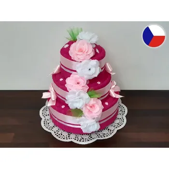 Sada ručníků a osušek Třípatrový dort z ručníků a osušek Kasandra purpur