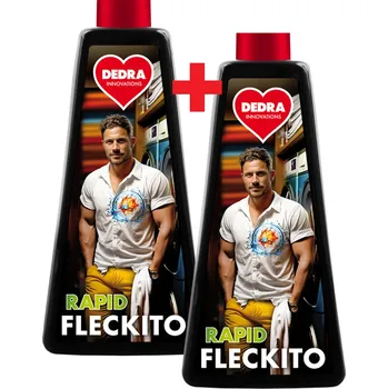 Přípravek na praní 2× FLECKITO | Sprej na skvrny před praním | RAPID | účinkuje za 3 minuty | 2× 500 ml (náhradní náplňě bez rozprašovače) Dedra